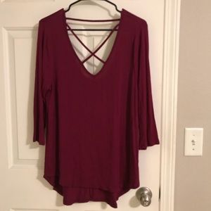 Burgundy shirt